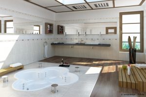 Ein großes Badezimmer